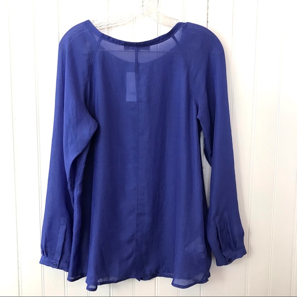 LOFT blue sheer cover up, NWT, women’s small - Picture 3 of 8